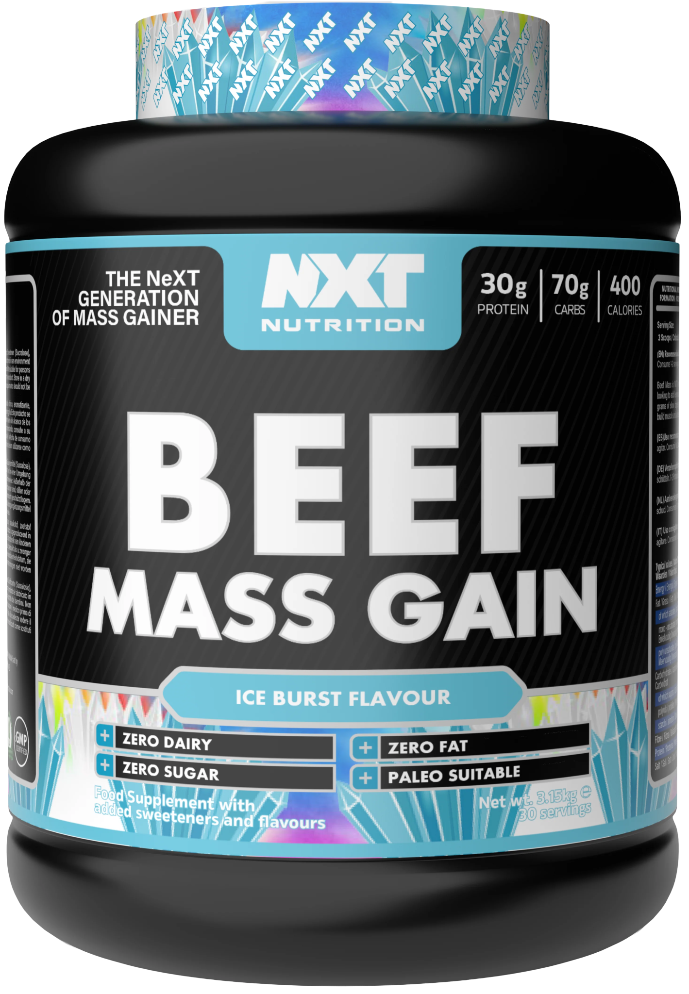 Beef Mass Gain 3.15kg - NXT Nutrition UK