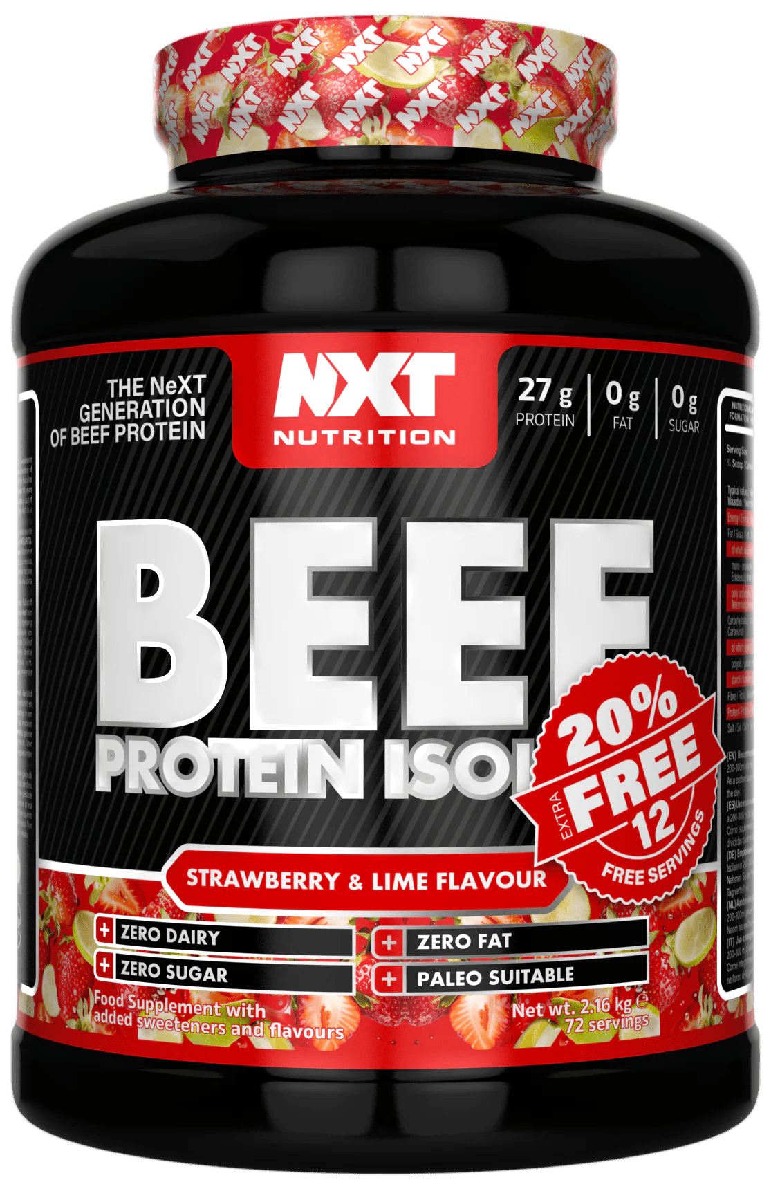 Beef Protein Isolate 1.8kg - NXT Nutrition UK