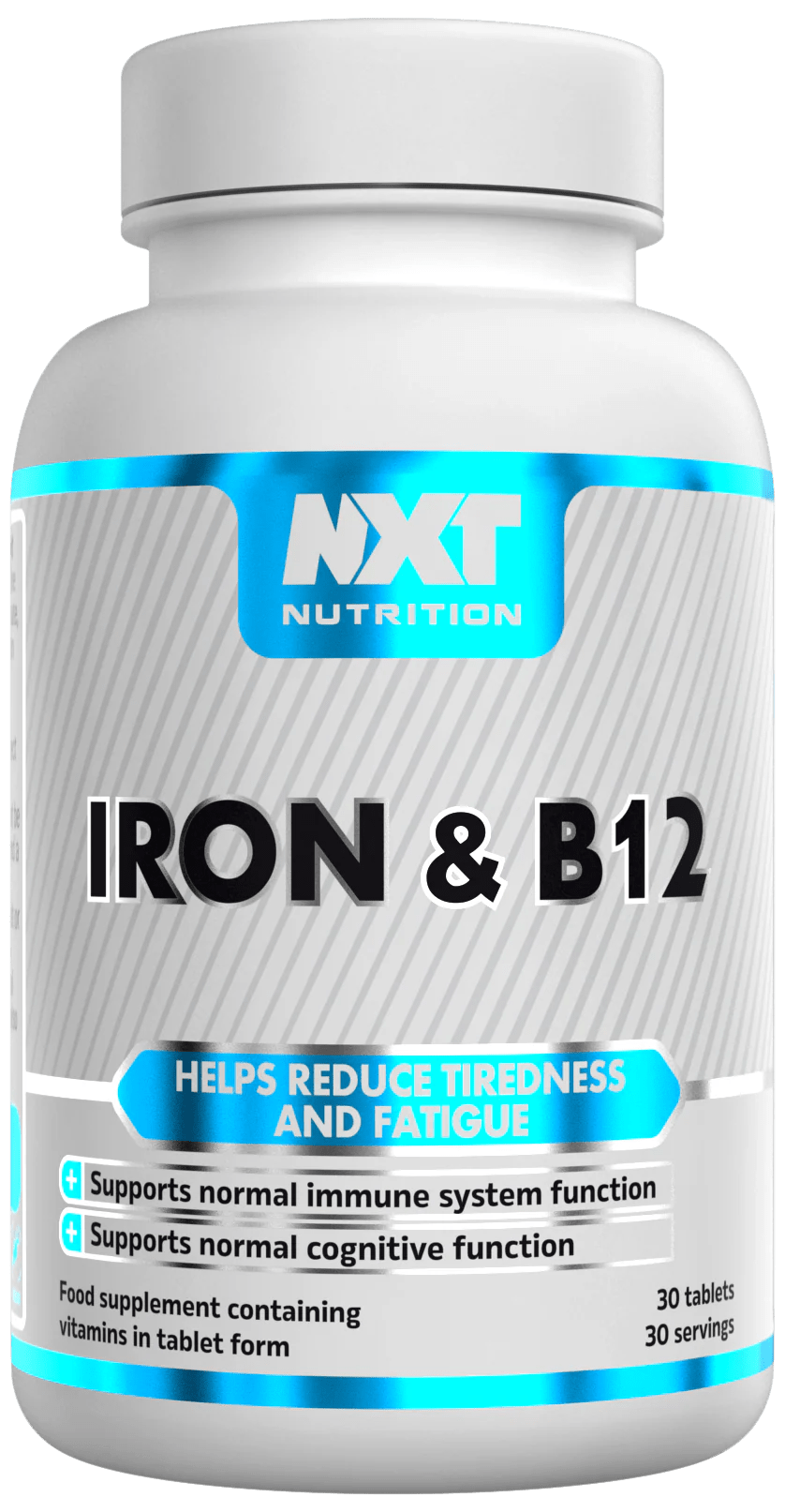 Iron & B12 30 Tablets - NXT Nutrition UK