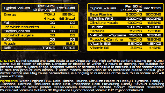 TNT Nuclear Shots 12 x 60ml - NXT Nutrition UK